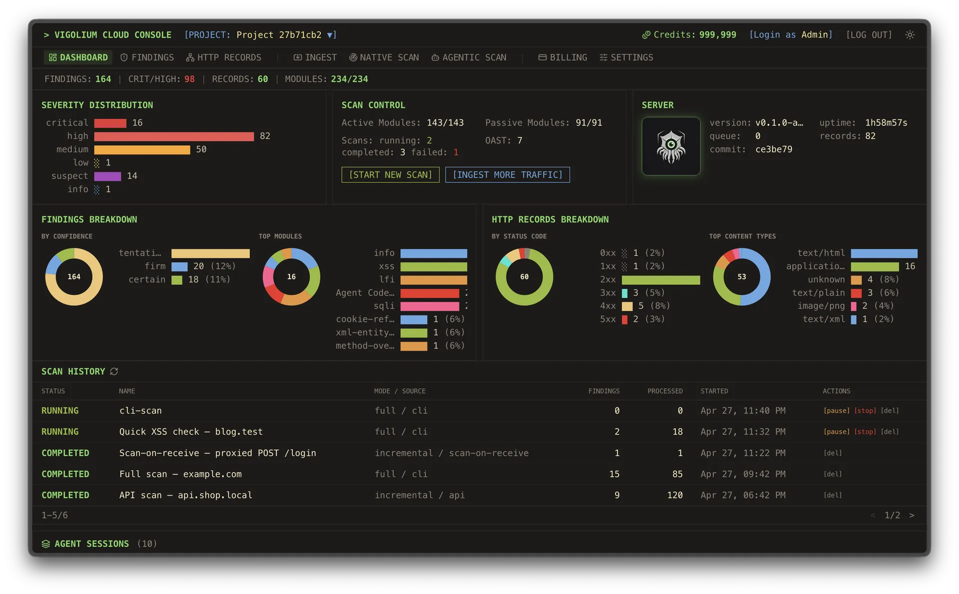 Vigolium Main Workbench